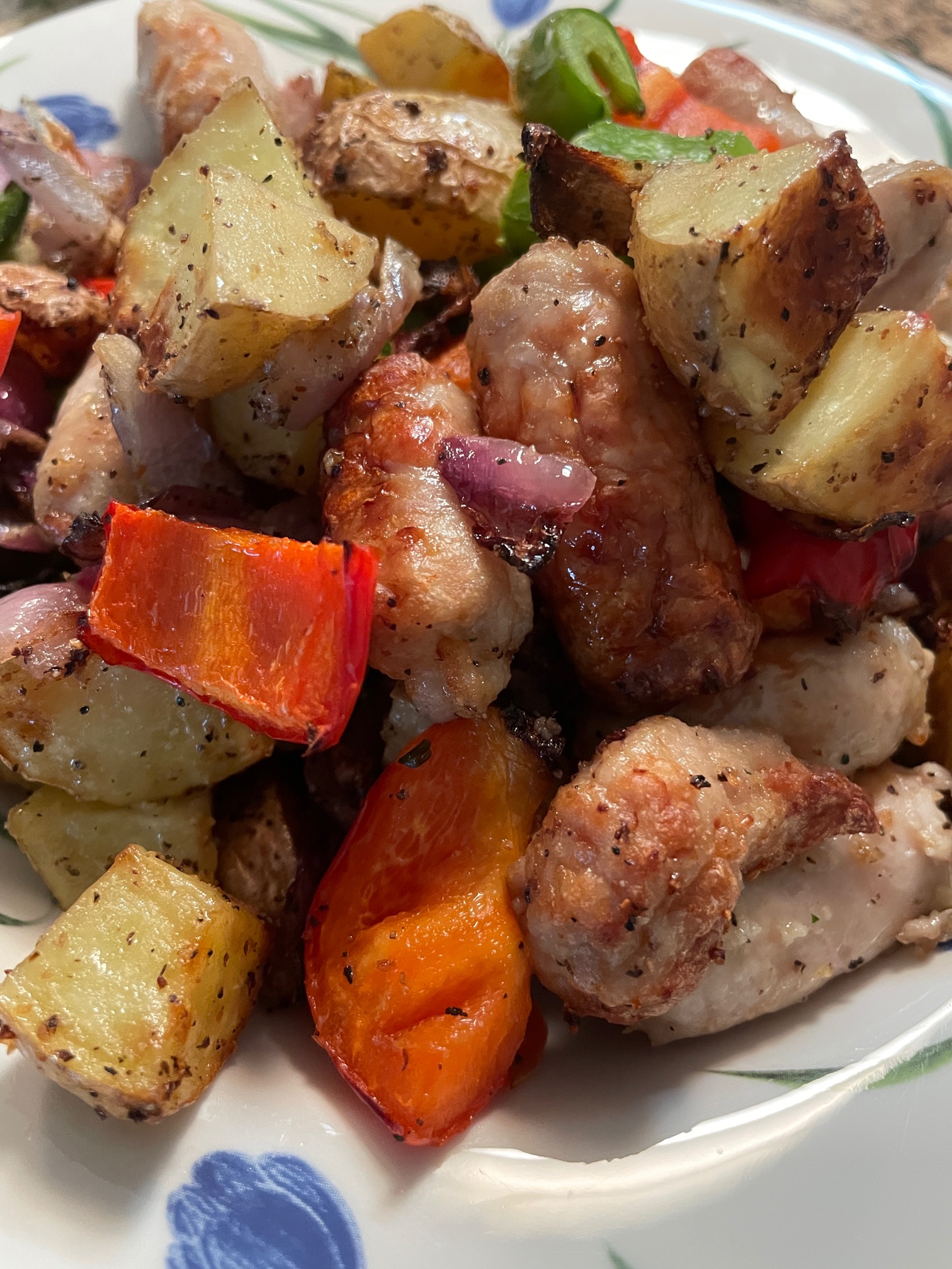 Chicken sausage with potatoes Asian American Culture and Lifestyle